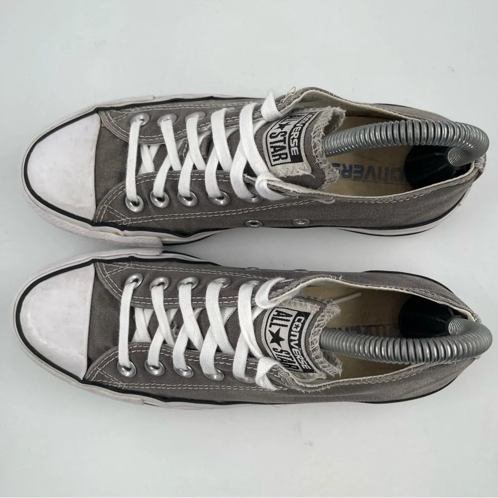 Converse Kids Chuck Taylor All Star-SZ 5Y-Grey Canvas Low Top Lace-Up Sneakers